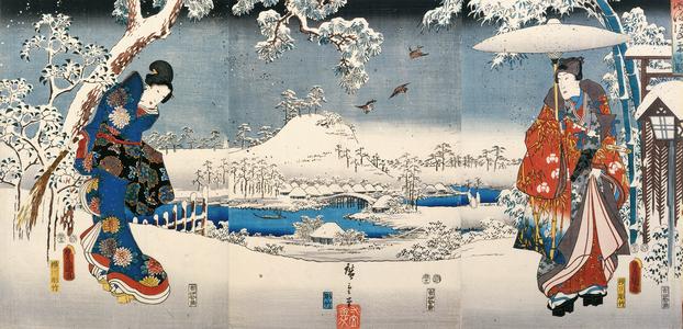 Snow Viewing (Yuki no nagame), from the series An Elegant Genji (Furyu Genji)