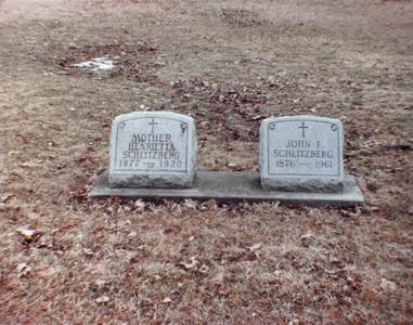 Gravestones of Henretta and John F. Schlitzberg