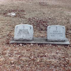Gravestones of Henretta and John F. Schlitzberg