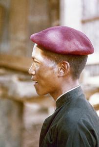 An Akha man in the village of Houei Thu in Houa Khong Province.