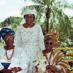 Mrs. Abe and Mrs. Fadahunsi at a memorial