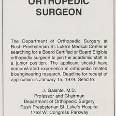 Rush-Presbyterian St. Luke's Medical Center advertisement