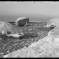 Icebergs off sanitarium - January