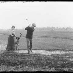 S. E. Neumann, driving from northeast tee (golf)