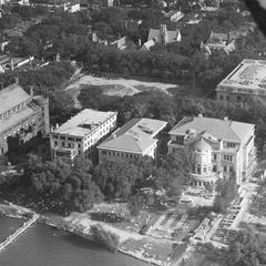 Aerial view of construction of Union Theater