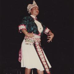 Performer in traditional Hmong costume