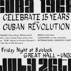 15 years of the Cuban revolution flier