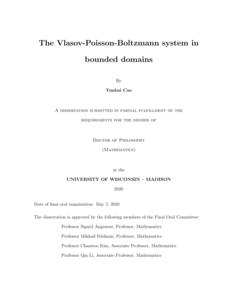 The Vlasov-Poisson-Boltzmann system in bounded domains
