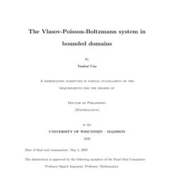 The Vlasov-Poisson-Boltzmann system in bounded domains