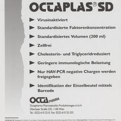 Octaplas SD advertisement