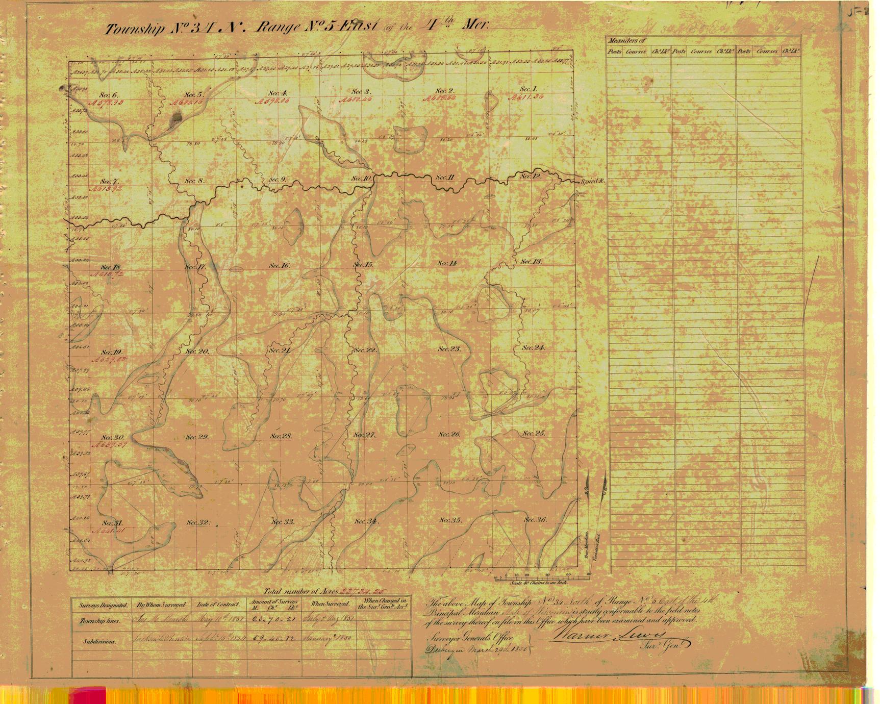 [Public Land Survey System map: Wisconsin Township 34 North, Range 05 East]