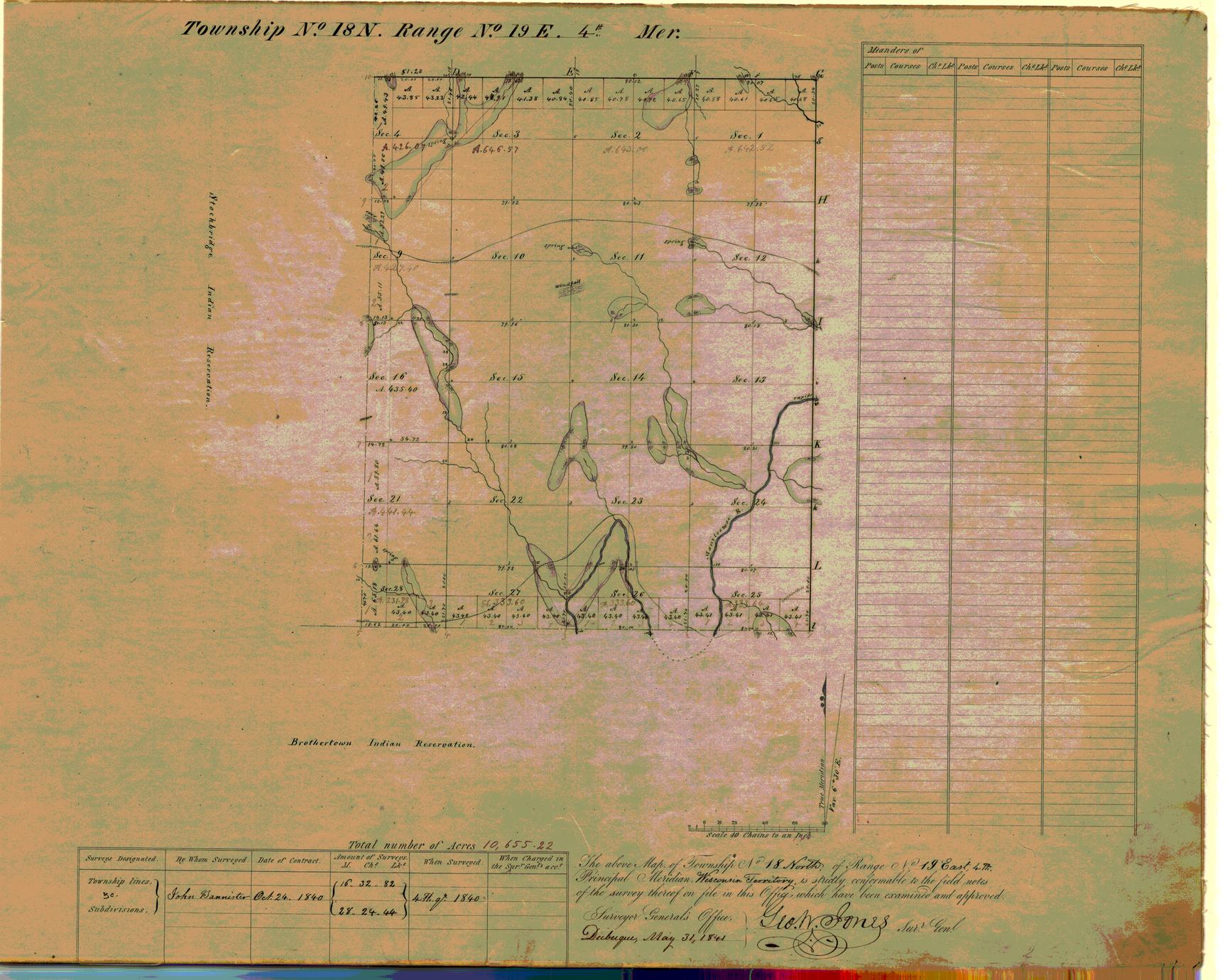 [Public Land Survey System map: Wisconsin Township 18 North, Range 19 East]