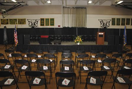 Seating for the 2015 graduation ceremony