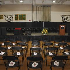 Seating for the 2015 graduation ceremony