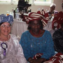 Trager and Nike (Komolafe) Afolabi at luncheon