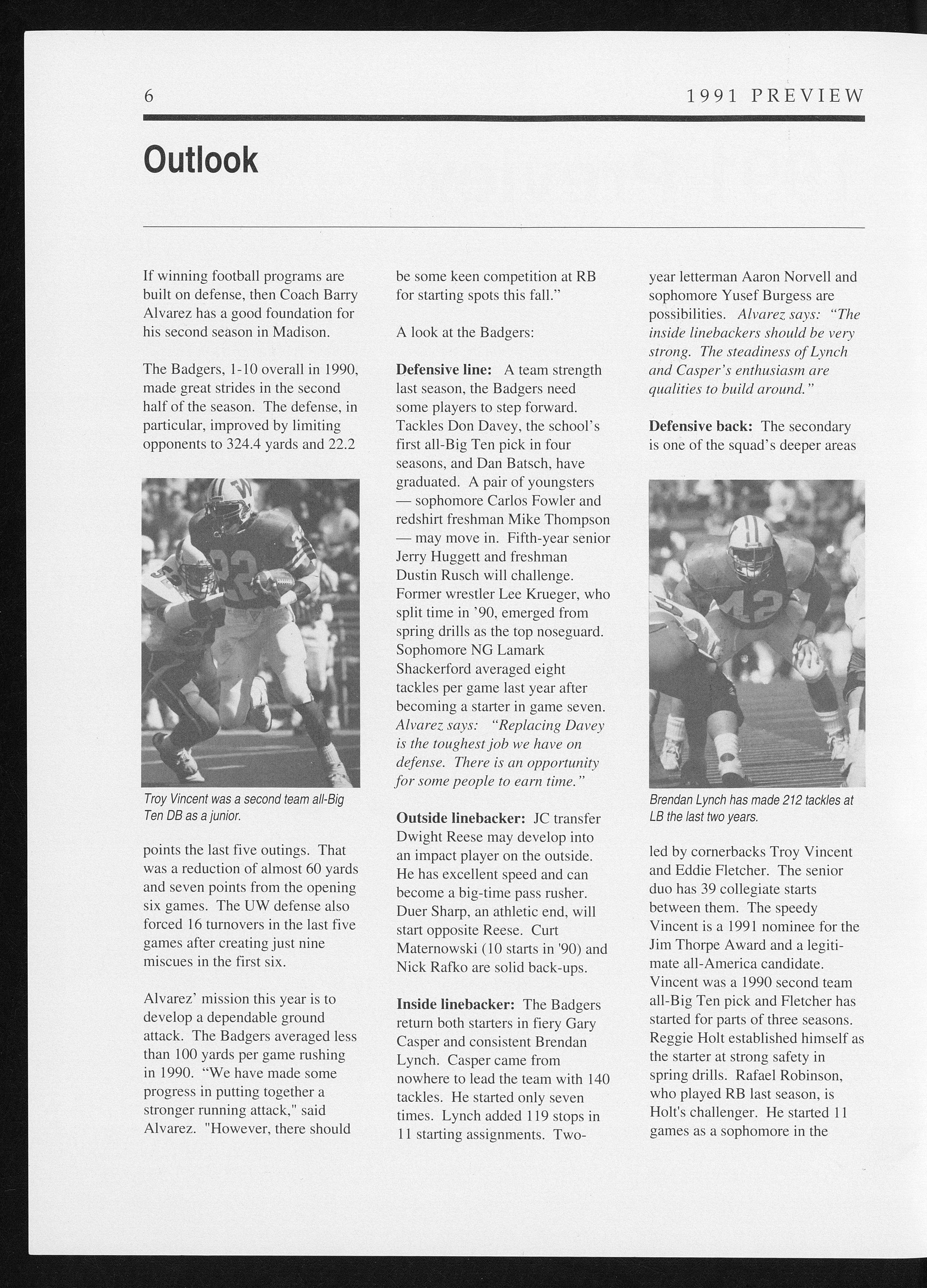 Badger football [1991] Full view UWDC UWMadison Libraries