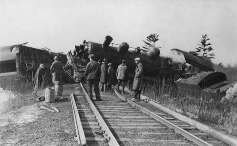 Train derailment between Manitowoc and Two Rivers February 29, 1927