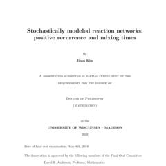 Stochastically modeled reaction networks: positive recurrence and mixing times