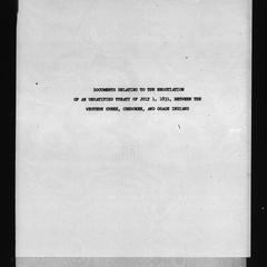Documents relating to the negotiation of an unratified treaty of July 1, 1831, between the Western Creek, Cherokee, and Osage Indians
