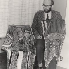 Dr. Edward Beals and banners, Manitowoc, Nineteen sixties