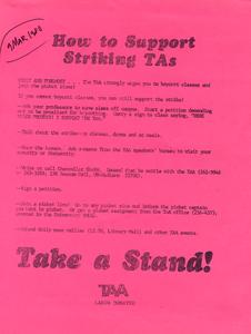 How to support striking TAs