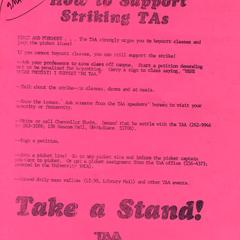 How to support striking TAs