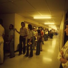 Queued up to register, fall 1975