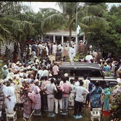 People gathered at the Fatahunsi funeral
