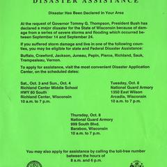 Disaster assistance notice