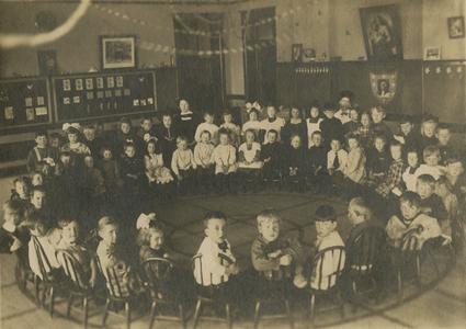 Classroom of children with their teachers