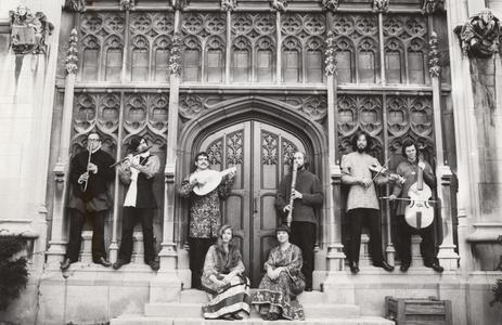 The Renaissance Ensemble band with their instruments