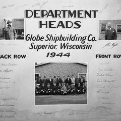 Globe Shipbuilding department heads