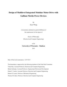 Design of Multilevel Integrated Modular Motor Drive with Gallium Nitride Power Devices