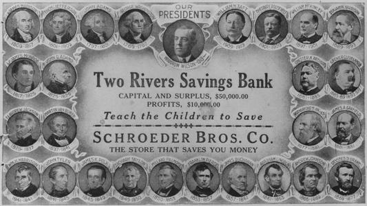 Two Rivers Savings Bank Advertisement
