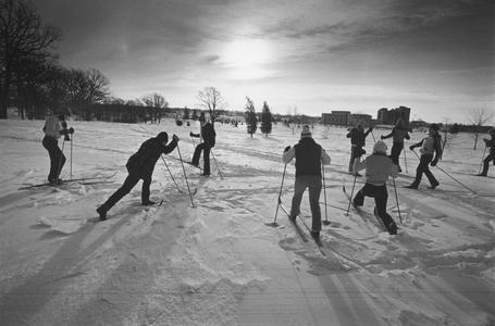 Skiers on Shorewood Golf Course