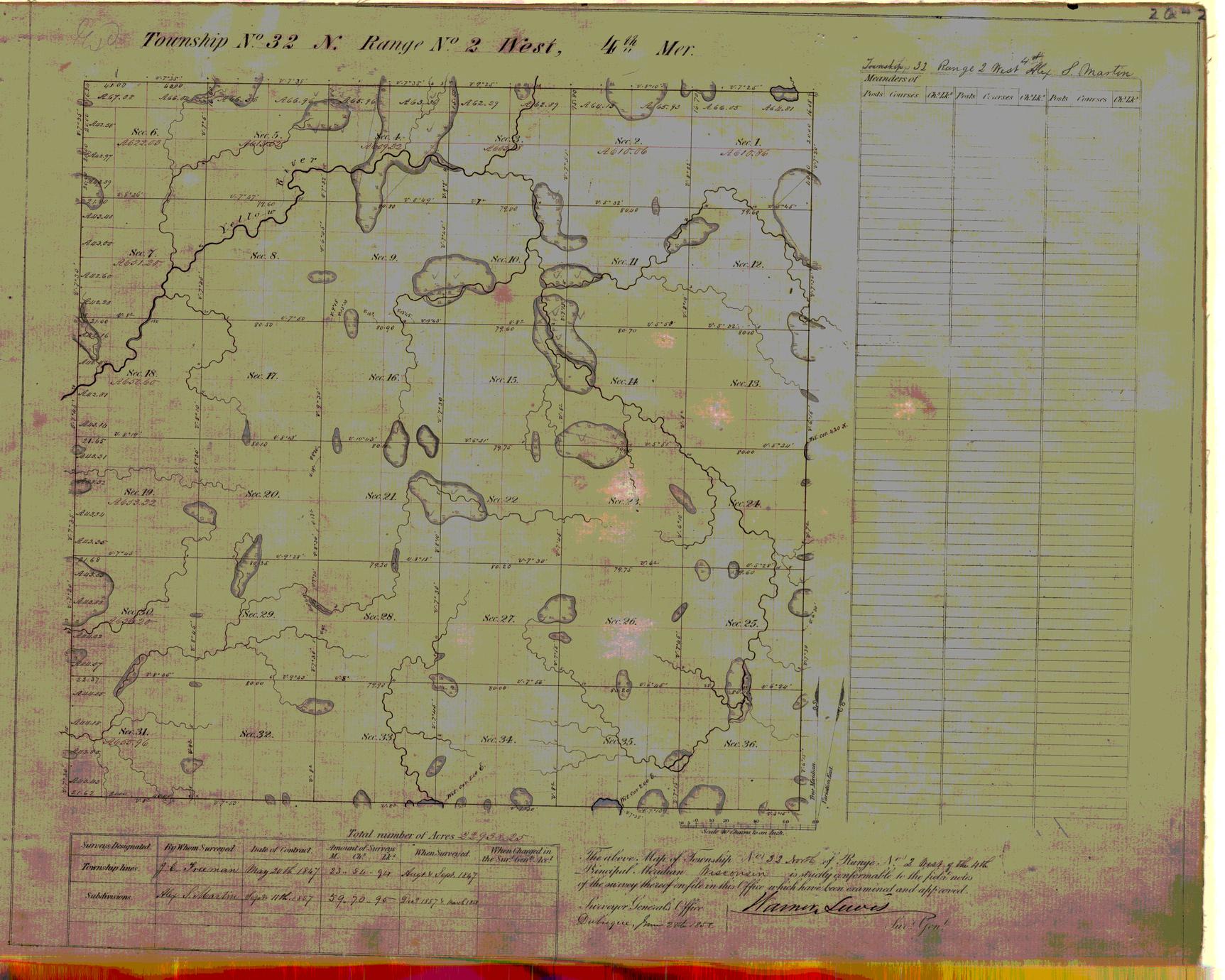 [Public Land Survey System map: Wisconsin Township 32 North, Range 02 West]