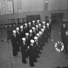 Sea Scouts taking oath