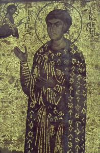 Mosaic icon of St. Demetrios at Xenophontos