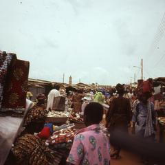 Cloth and food at Ilesa market