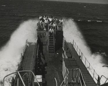 MacWhyte employees aboard a U. S. Naval ship