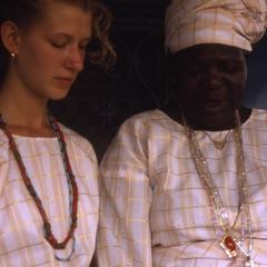Ellen and priestess during freedom ceremony