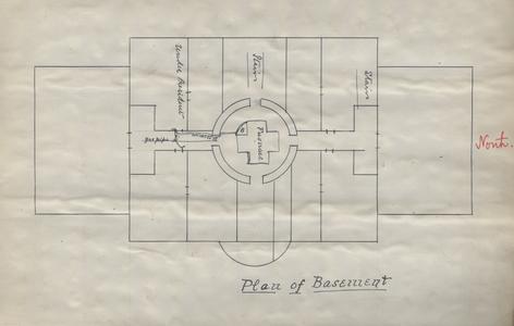 Plan of basement, Bascom Hall