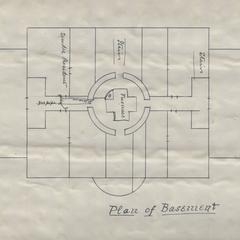 Plan of basement, Bascom Hall