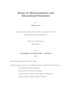 Essays in Macroeconomics and International Economics