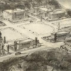 Vision for Lower Campus Landscape, Arthur Peabody, 1926