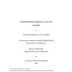 Counterfactual analysis in service systems