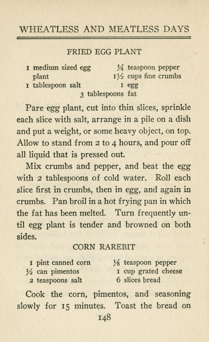 Wheatless and meatless days Full view UWDC UWMadison Libraries