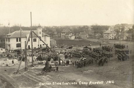 Corner stone exercises, Camp Randall 1912