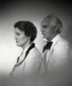 William Ellery Leonard posing with wife