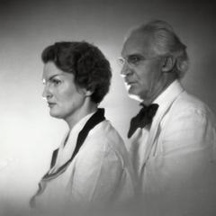 William Ellery Leonard posing with wife